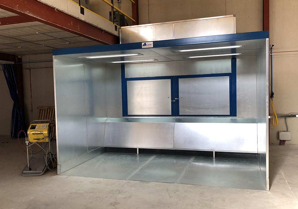 Cabina de pintura en polvo Acatec Instalaciones de Pintura